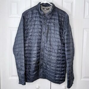 The North Face Lost Coast Thermoball Jacket Men's Size L Blue‎ Quilted Shacket